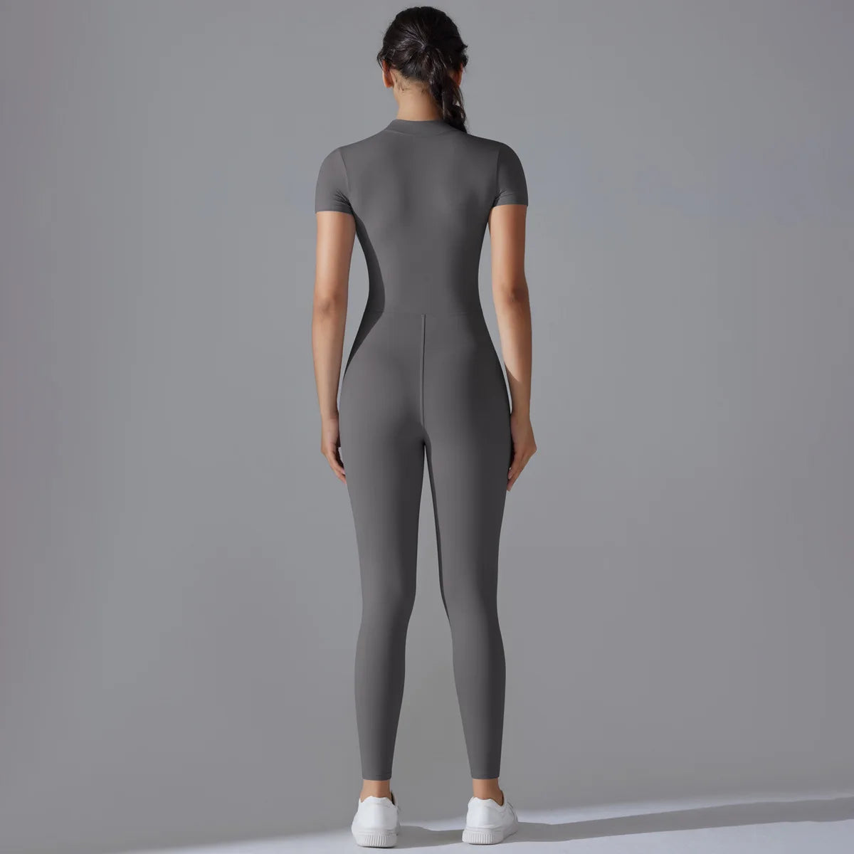 Women Zipper Bodysuits Fitness Sports Bodysuit Yoga Suit Breathable Quick Drying Sports Yoga Clothing Women Gym Push Up Workout