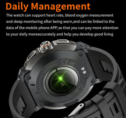 LIGE - Nuevo reloj inteligente con GPS para hombre, llamadas Bluetooth, batería grande de 400 mAh, pantalla AMOLED de 1,43 pulgadas, voz IA, IP68, resistente al agua