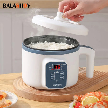 Olla arrocera eléctrica de 1,7 l, de una sola capa y doble capa, 220 V, antiadherente, inteligente, mecánica, para cocinar arroz al vapor en casa.