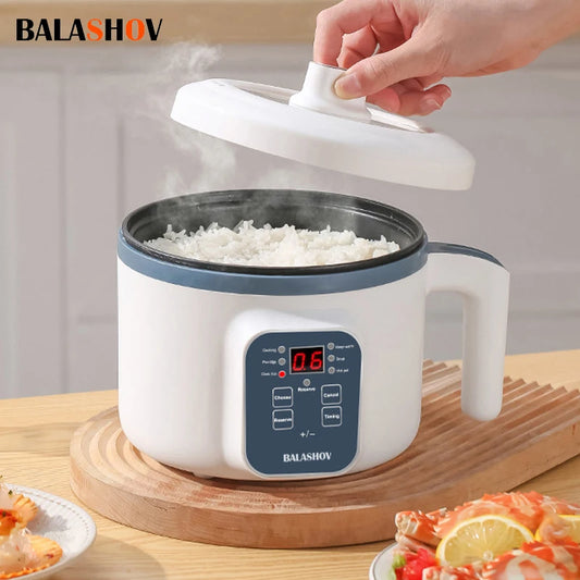 Olla arrocera eléctrica de 1,7 l, de una sola capa y doble capa, 220 V, antiadherente, inteligente, mecánica, para cocinar arroz al vapor en casa.