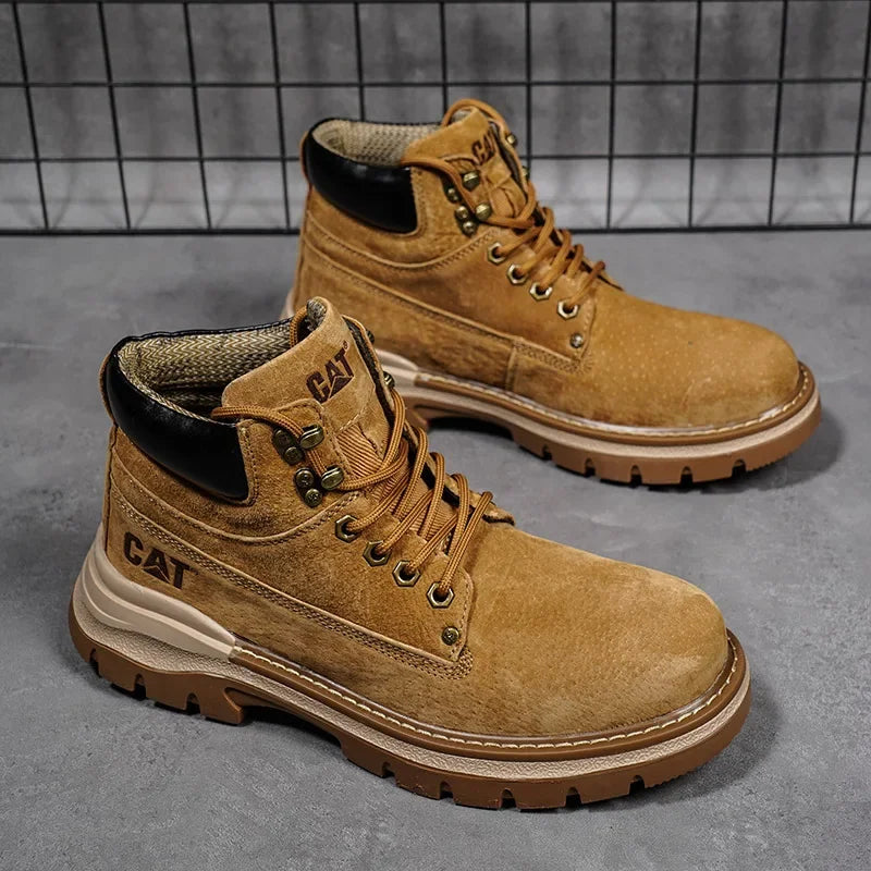 Botas de nieve para hombre, ideales para el invierno. Botas clásicas de caña alta para senderismo, con suela gruesa antideslizante y gran practicidad.