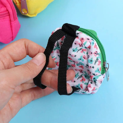 Regalos Muñecas Accesorios Mochila BJD 1/6 con cremallera Regalos para niños Mochila escolar para muñecas BJD Mochila para muñecas Bolso para muñecas Bolso para muñecas en miniatura