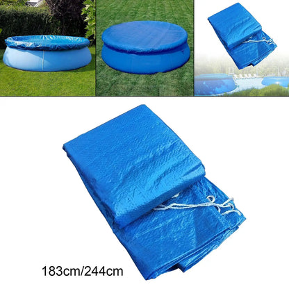Alfombra de piscina redonda, impermeable, duradera, térmica, a prueba de polvo, de polietileno, para piscina inflable, jardín, gimnasio