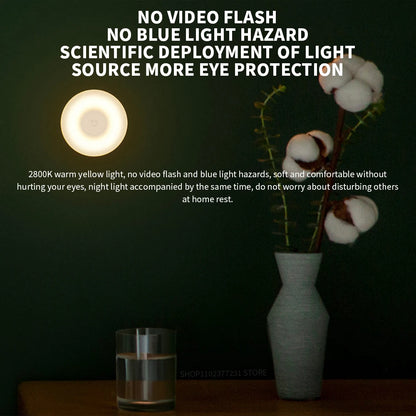 Luz nocturna LED por inducción Xiaomi Mijia, 2 lámparas, brillo ajustable, sensor infrarrojo inteligente de presencia humana con base magnética