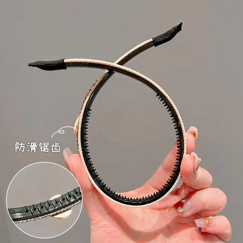 Accesorios para el cabello para niños, diademas de cristal con forma de corazón para niñas con dientes, diademas antideslizantes, aro para el cabello para niños