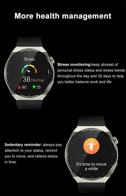 Reloj inteligente con tratamiento láser para hombres, dispositivo con ECG, PPG, frecuencia cardíaca, azúcar en sangre, monitor de salud, para Android e iOS, 2024