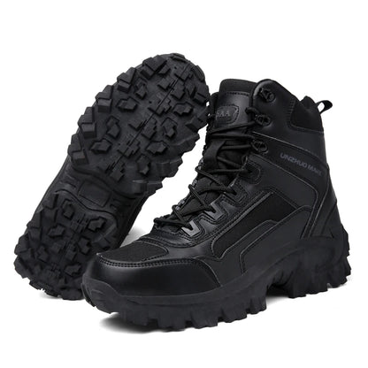Nuevas botas de senderismo para hombre, botas tácticas de caña alta transpirables para fuerzas especiales en el desierto, botas de combate impermeables para exteriores, botas cálidas para la nieve.