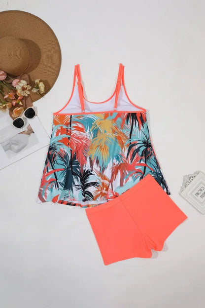 VigoJany 2025 Traje de baño brasileño de dos piezas con estampado sexy de talla grande para mujer, tankini con tirantes y escote en V, traje de baño grande para playa