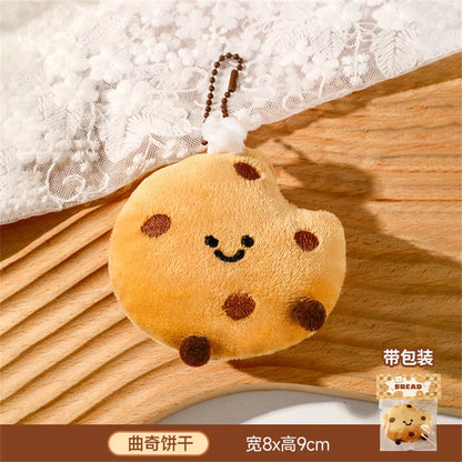 Panes lindos, bolsas de peluche, colgantes, llaveros, accesorios creativos para muñecas pequeñas, mochilas de dibujos animados para niñas al por mayor.