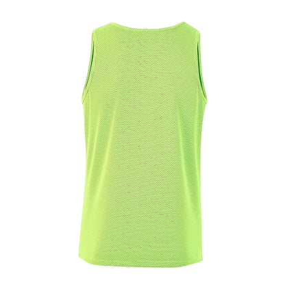 Chaleco deportivo, traje de entrenamiento sin mangas para correr, suelto, de secado rápido para hombres, top profesional transpirable y que absorbe el sudor