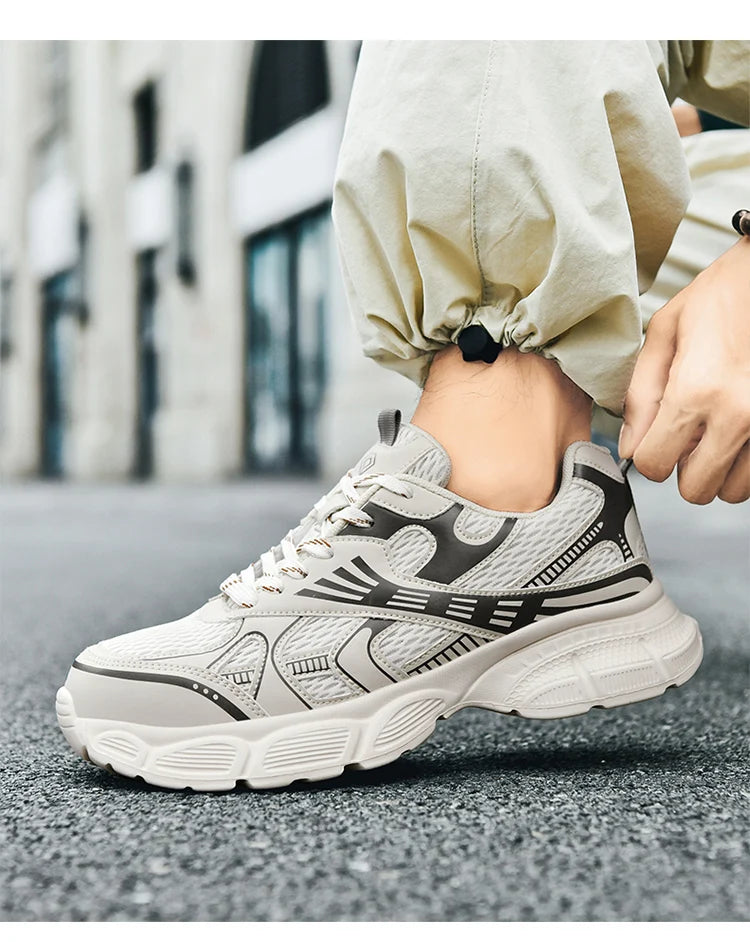 Zapatos de seguridad para hombre, ligeros y cómodos, calzado de trabajo para mujer, zapatillas con puntera de acero, transpirables, antideslizantes, botas de trabajo de verano para senderismo.