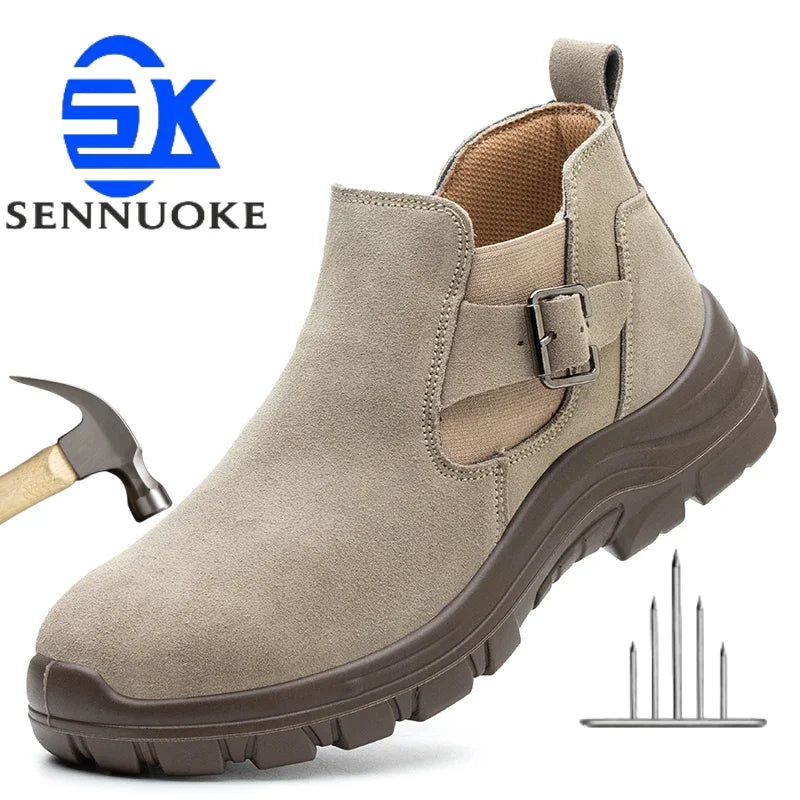 Zapatos de seguridad de moda con puntera de acero para hombre, zapatillas de trabajo, tenis de seguridad, protección industrial para los pies. Originales.
