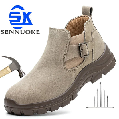Zapatos de seguridad de moda con puntera de acero para hombre, zapatillas de trabajo, tenis de seguridad, protección industrial para los pies. Originales.