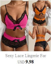 Conjunto de lencería sexy para mujer 2022, pantalones cortos de encaje negro, camiseta sin mangas de color liso, camisola, top de tubo, bragas, conjunto de lencería con estampado floral.