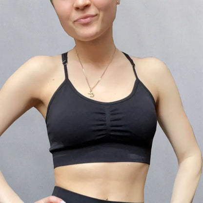 Conjunto deportivo para mujer, top deportivo, leggings de yoga, sujetador deportivo, leggings sin costuras para realce de glúteos.