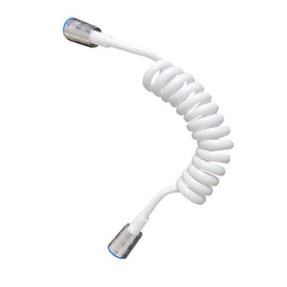 Mangueras de plomería para ducha de baño, lavadora, inodoro, pistola rociadora, cable telefónico, resorte telescópico, manguera de tubo blanco y negro, suministros para baños.