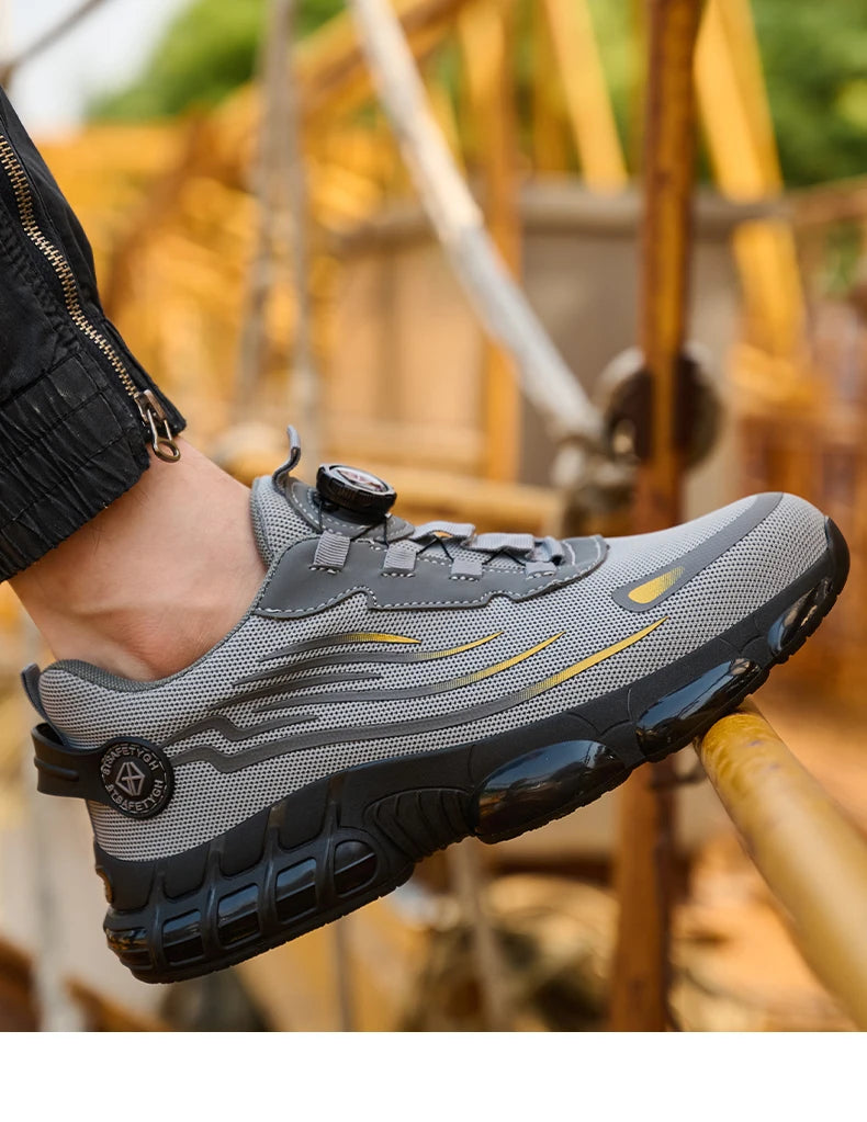 Work Safety Shoes Men Women Steel Toe Sneakers Air Cushion Indestructible Security Protection Safety Boots Size 47 48 Footwear