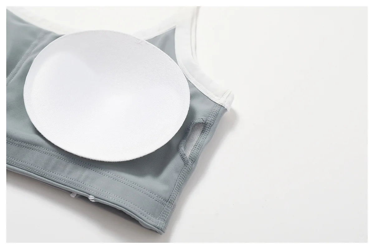 Conjunto deportivo de yoga FUBEIKE para mujer, de verano, color nude, ajustado, con espalda descubierta, ideal para gimnasio, ropa deportiva para mujer, para correr al aire libre.