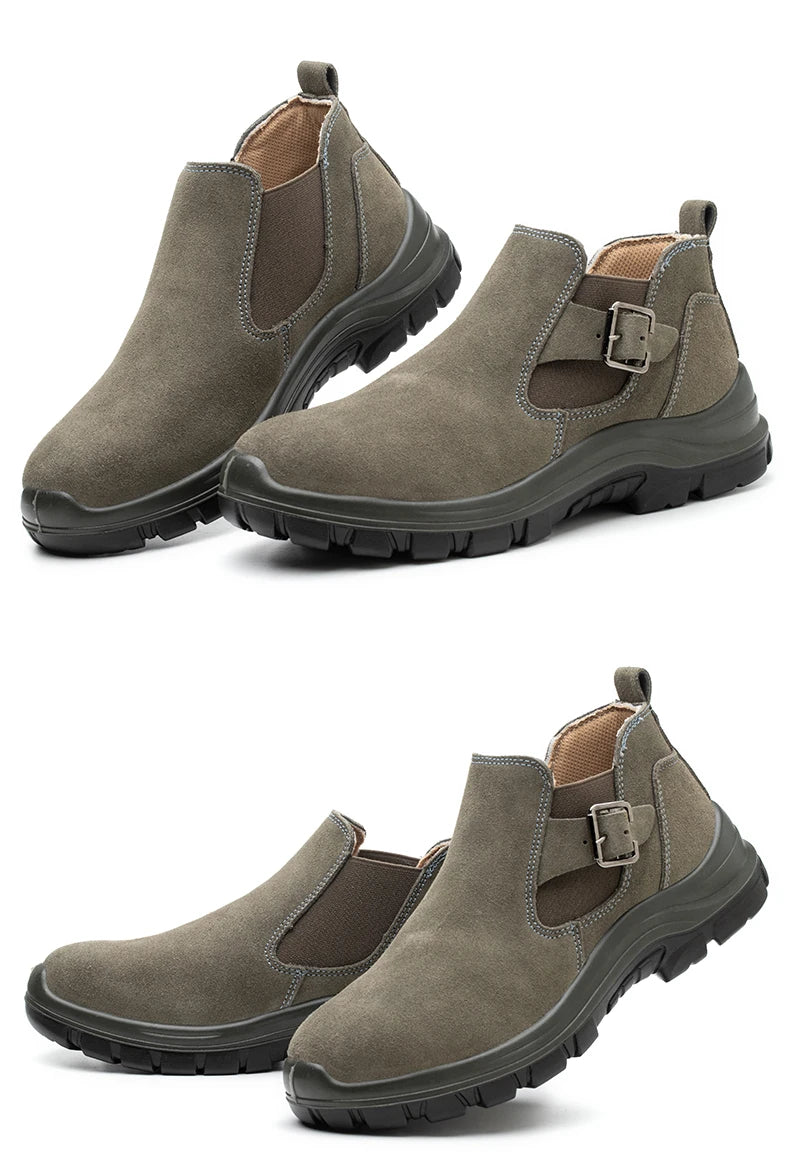 Zapatos de seguridad de moda con puntera de acero para hombre, zapatillas de trabajo, tenis de seguridad, protección industrial para los pies. Originales.