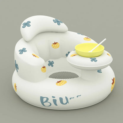 Asiento inflable para bebé con bomba de aire incorporada, silla de apoyo para la espalda para bebés de 0 a 3 años, silla de ducha portátil, asiento de suelo