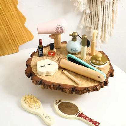 Juguetes de madera para bebés, juego de simulación de cosméticos, juguetes de maquillaje para niñas, juego de casa, juguetes Montessori de educación temprana para niños