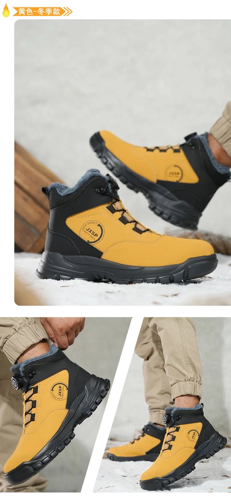 Botas altas unisex antigolpes y antipinchazos con puntera de acero más ancha, cierre de Kevlar, elástico y aptas para otoño e invierno. Fabricadas con Kevlar estándar europeo.