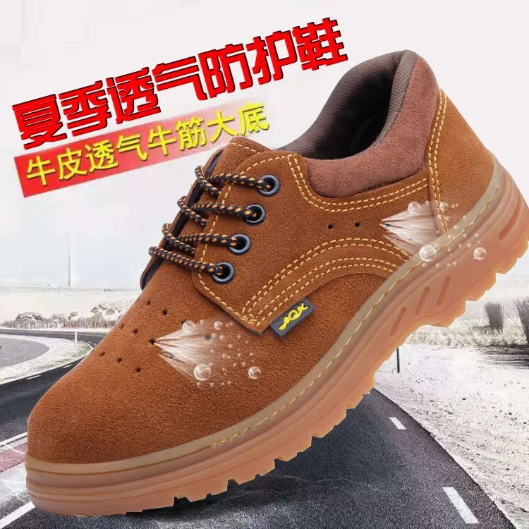 Calzado de seguridad laboral para hombres y mujeres. Antiaplastamiento, antiperforación, antideslizante y antiescaldaduras. Calzado de protección para soldadura eléctrica.