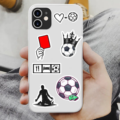 Pegatinas deportivas de fútbol, camisetas de jugadores, cascos, juguetes, calcomanías para portátiles, teléfonos, botellas, decoración, impermeables.