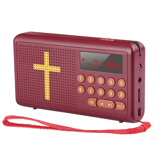 Reproductor de audio de la Biblia recargable con batería King James (versión antigua y nueva), cable de carga USB de 20 Hz y 20 KHz.