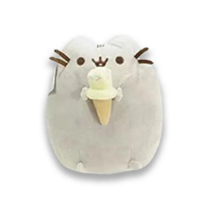 Juguete para gatos, juguete de peluche de Animal suave, almohada de gatito blanco y gris, regalo de cumpleaños, juguetes para mascotas Deco