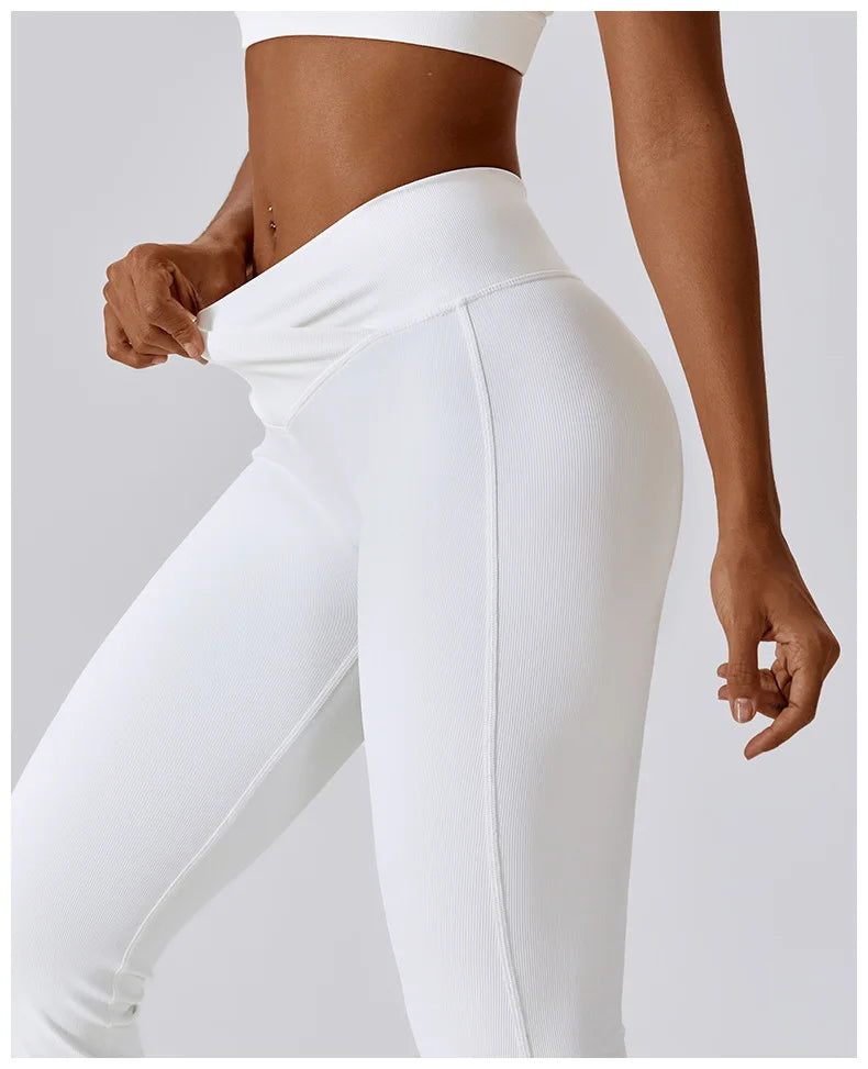 Pantalones de yoga acampanados para mujer, leggings de cintura alta, pantalones de pierna ancha, pantalones deportivos para gimnasio, entrenamiento físico, pantalones acampanados para baile latino.