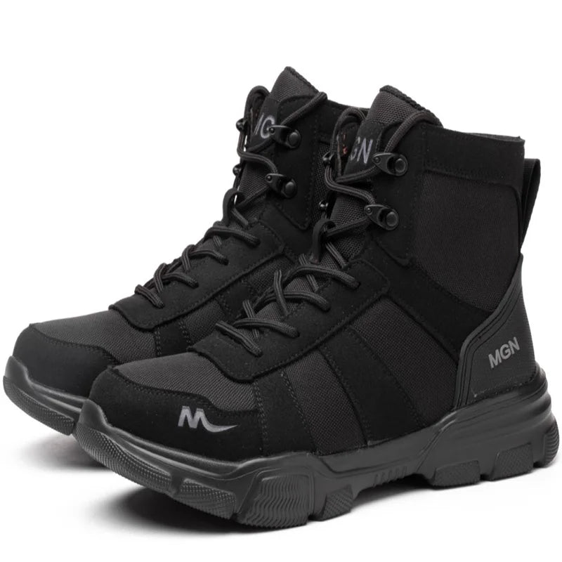 Botas de trabajo, zapatos de seguridad indestructibles, zapatos con punta de acero para hombre, zapatillas antipinchazos, zapatos de trabajo antideslizantes para mujer, botas tácticas para hombre