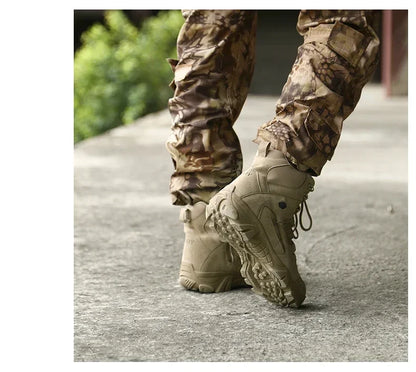 2024 Fashion Men's Desert Combat Boots Outdoor Leather Hiking Shoes Men Hunting Work Safty Boots Men's Short Boots ankle boots