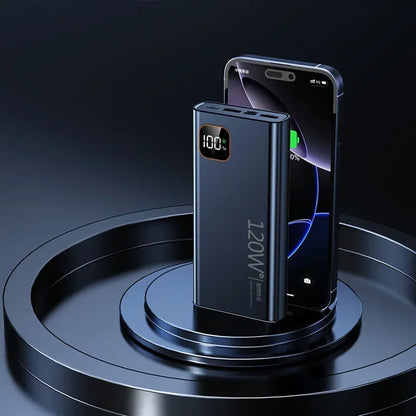 Batería externa portátil Xiaomi de 500.000 mAh y 120 W con carga ultrarrápida y gran capacidad, con pantalla digital para iPhone y Samsung.