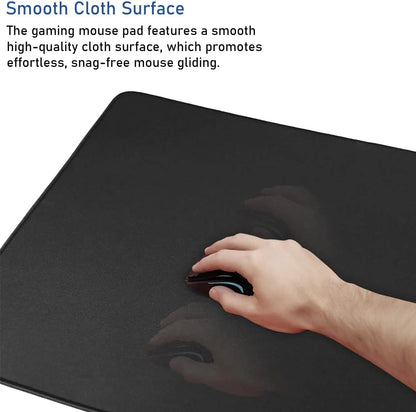 Alfombrilla de ratón XXL negra para gamer, alfombrilla de escritorio para ordenador, 900 x 400 cm, para teclado, anime, oficina, tapete de juego, kawaii, extendida