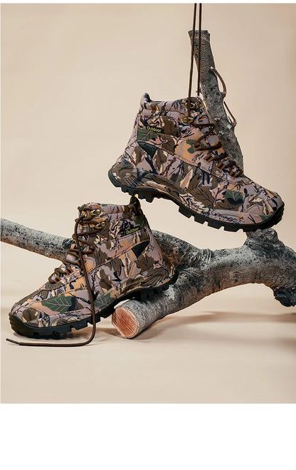 Botas tácticas de senderismo para hombre, botas para desierto con absorción de impactos y antideslizantes, calzado para senderismo, montañismo y camping al aire libre