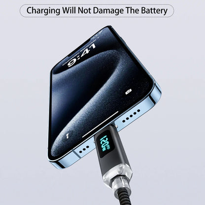 Cable USB tipo C JINMUXI PD de 120 W a USB C de 6 A, cargador de carga rápida para OPPO, Realme, Huawei Poco, Samsung, iPhone 15, cable de pantalla 16