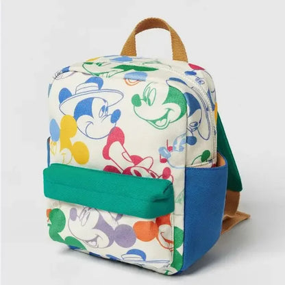 Mochila de moda con dibujos animados de Mickey Mouse de Disney, mochila escolar de lona de Minnie para mujer, mochila de gran capacidad a la moda, mochila para niñas
