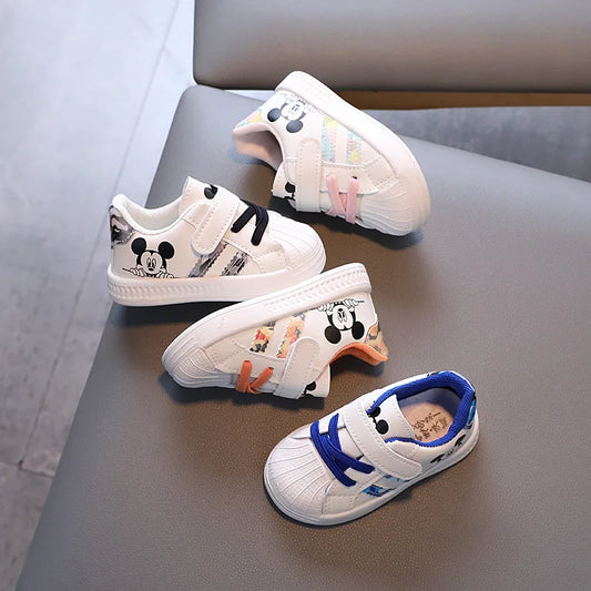 Zapatos para niños, zapatos deportivos casuales de moda, zapatos para niños y niñas, zapatos blancos pequeños, zapatos para niños con suela blanda