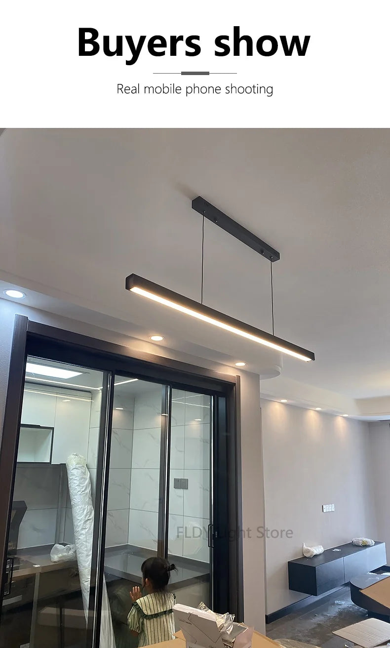 Lámpara de araña para comedor, lámpara nórdica moderna para mesa de comedor, lámpara de bar, luces para restaurante, luces de cocina, lámparas LED de tira para oficina.