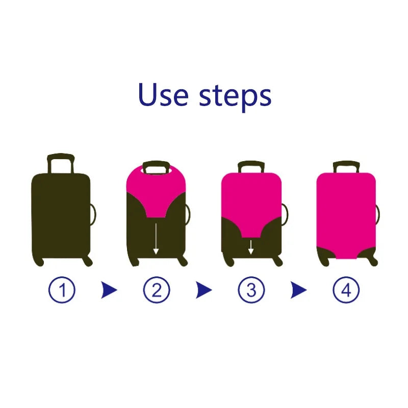 Funda protectora para maleta de viaje de moda, funda protectora para equipaje, color sólido, adecuada para maletas de 18 a 28 pulgadas.