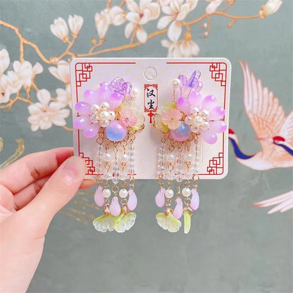 Accesorios para niños Tocados Hanfu Accesorios para el cabello de estilo chino Pinzas para el cabello para niñas Accesorios Par de pinzas