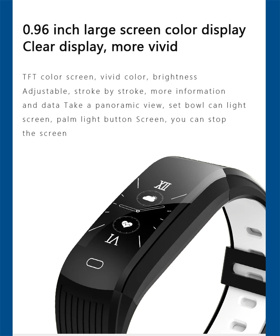 FOXBOX 2025 - Pulsera inteligente para hombre y mujer, resistente al agua, compatible con todos los smartphones, compatible con fitness y deportes, ideal para parejas, LIGE