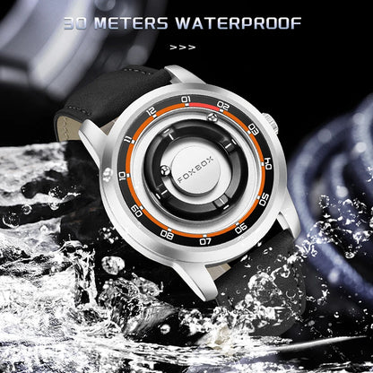 Relojes de pulsera de cuarzo para hombre Foxbox 2025 de lujo, creativos, con cuentas deslizantes, a la moda, impermeables, con fuerza magnética, reloj para hombre, Reloj.