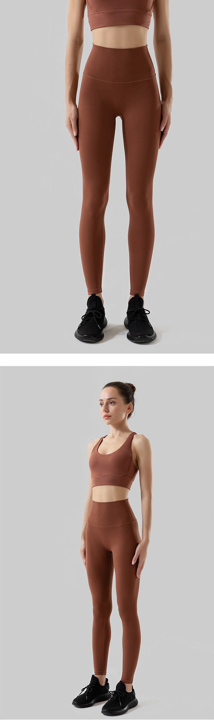 Women's Naked Feeling Sports Bra and Leggings Set - 2 Piece Gym Outfit for Fitness, Yoga Clothes Leggings and Tops Workout Suits