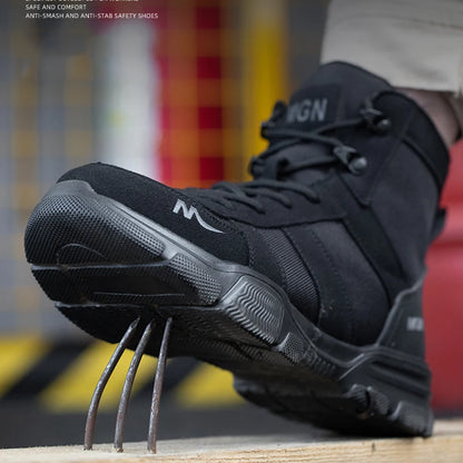 Botas de seguridad indestructibles para hombre, botas militares para exteriores, botas de trabajo antiaplastamiento y antipinchazos, calzado industrial para hombre, botas desierto.