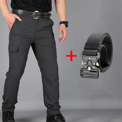 Pantalones de carga tácticos impermeables para hombre, pantalón largo militar, informal, transpirable, de secado rápido, para exteriores, nuevo modelo