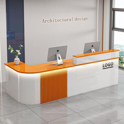 Mostrador de bar de oficina profesional, diseño de belleza de lujo simple, mostrador de recepción, salón moderno, Bancone Bar Lusso, muebles comerciales