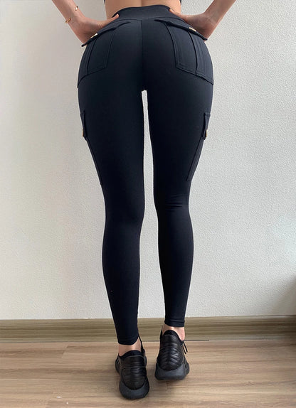 Pantalón de Yoga sin Costuras con Bolsillo, Leggings Deportivos para Mujer, Levantamiento de Cadera, Gimnasio, Cintura Alta, Ajustados, Elásticos, Ropa de Trabajo.