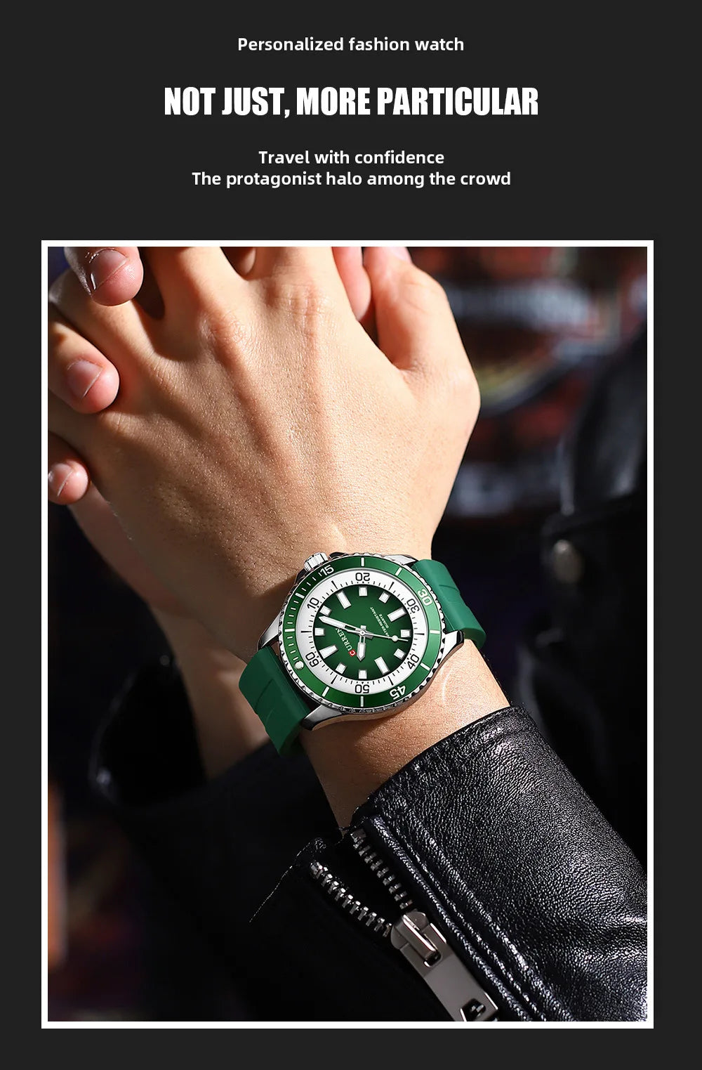 CURREN 8448 Reloj de cuarzo de moda para hombre, reloj de pulsera deportivo con correa de silicona, luminoso, resistente al agua y esfera grande para exteriores